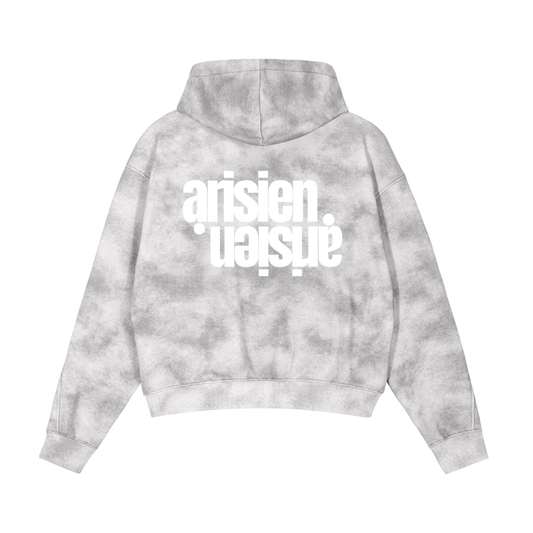 Dirty Washed Boxy Zip-up Fleece Hoodie